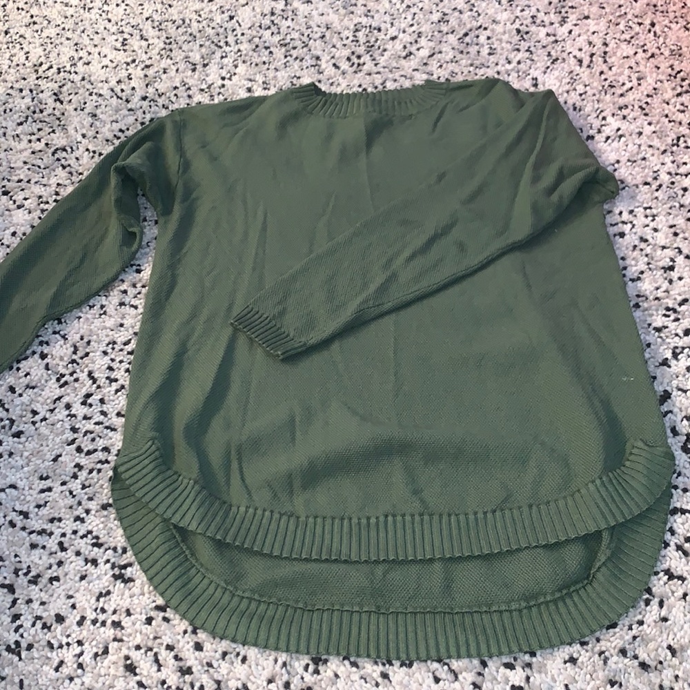 Olive green-  oversized sweater - S
